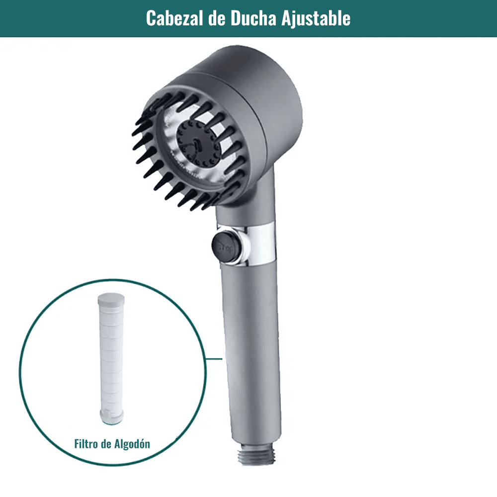 🚿 Cabezal de Ducha de Alta Presión con 3 Modos – Relájate y disfruta una experiencia de spa en casa. Oferta 45% Solo por Hoy💆♂️✨
