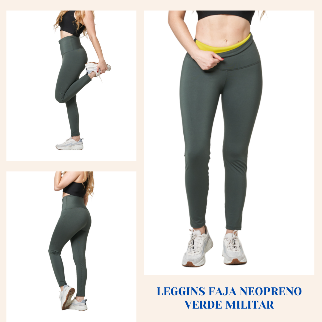 ¡Leggins con Faja de Neopreno de alta calidad! Acción Térmica Localizada (Suda hasta 4 veces más) ,🔥OFERTA de HOY Compra 2 Leggins x $114.900 y Recibe un Top Negro talla Unica de Regalo 🎁
