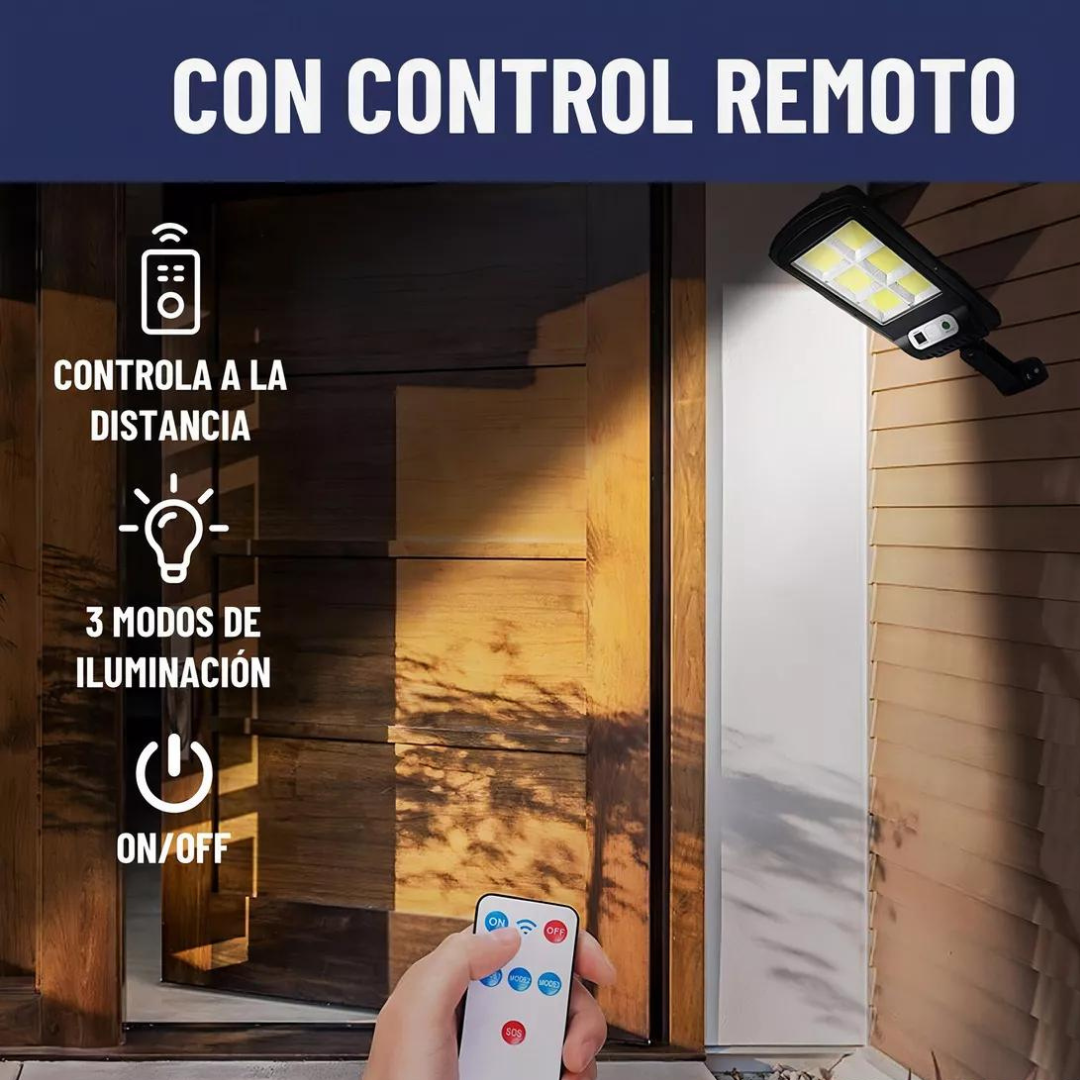 🔆 Lámpara Reflector LED con Panel Solar y Control Remoto🌞