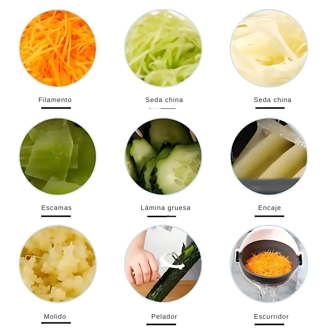 🥗 Chef Express El Mejor Rallador 9 en 1 🔥