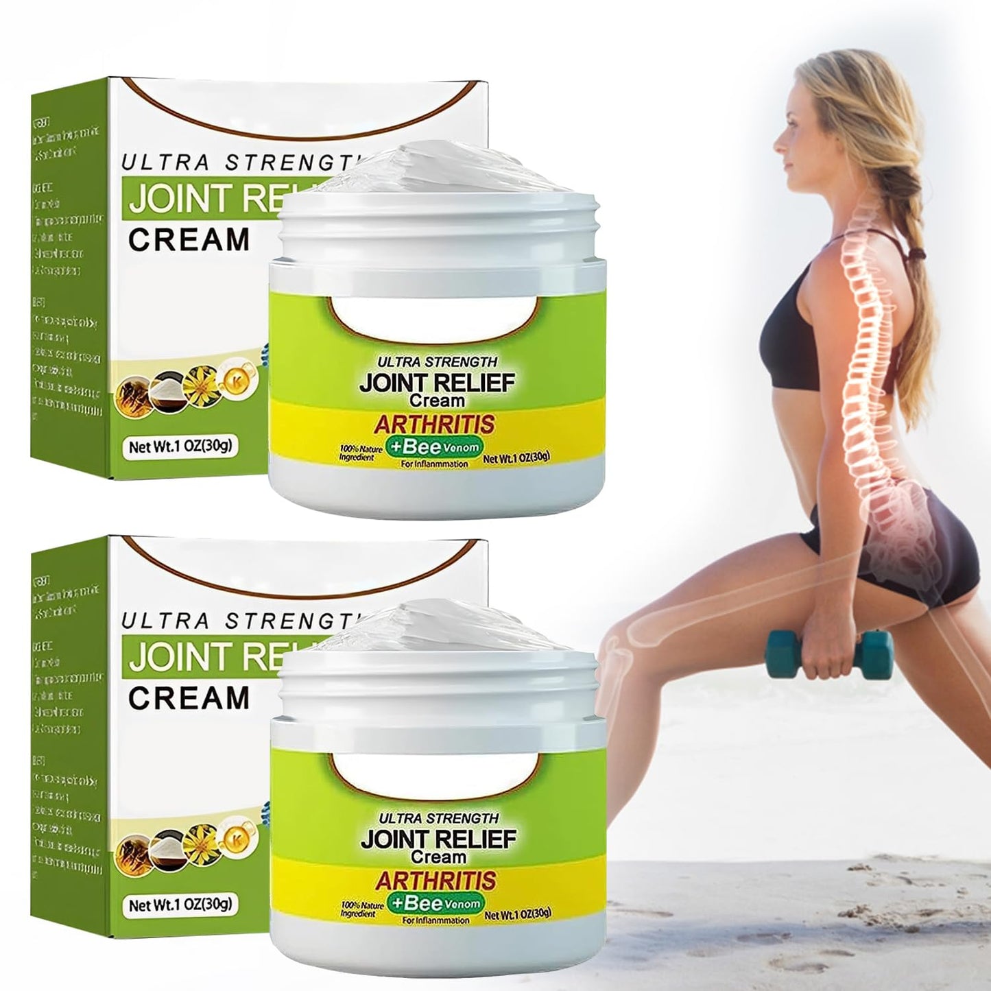 Beevana™ - Alivio Natural para Articulaciones y Músculos, OFERTA ESPECIAL , PAGUE 1 Lleve 2 Unds de 60g Cada Una.