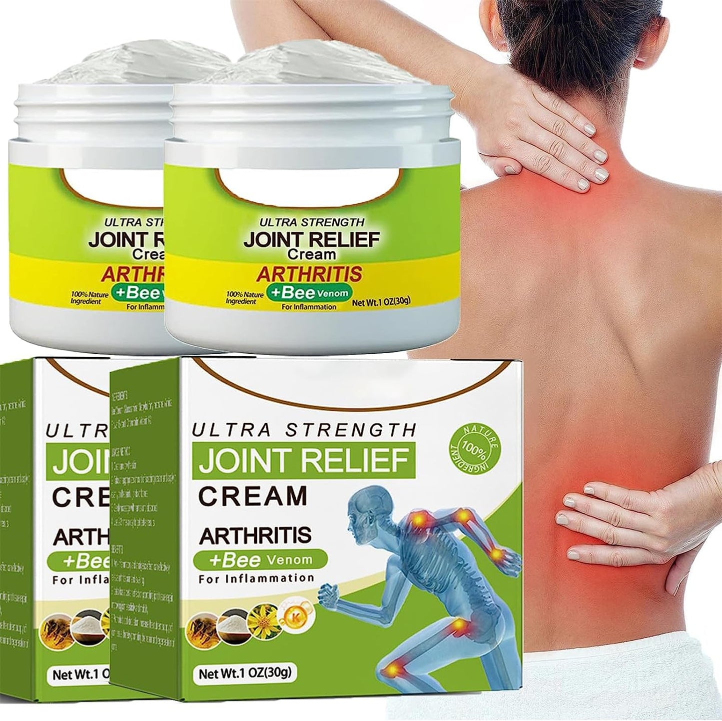 Beevana™ - Alivio Natural para Articulaciones y Músculos, OFERTA ESPECIAL , PAGUE 1 Lleve 2 Unds de 60g Cada Una.