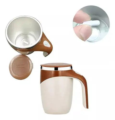 ☕✨ Taza Mezcladora Automática 🔄 ¡Bebidas Perfectamente Mezcladas sin Esfuerzo! 🚀