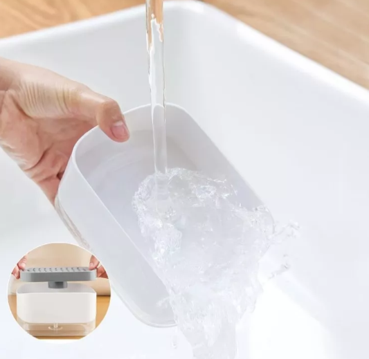 Dispensador De Jabón De Loza con Escurridor y Esponja