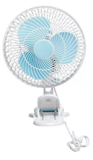 Ventilador Giratorio de 8" con Pinza. Ref. Hj-180.