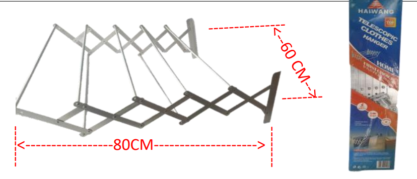 Tendedero de Ropa Plegable en Aluminio. Ref. MC-60