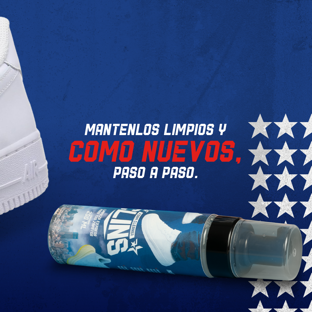 🏆 ¡Nuevo! Clins Espuma Limpiador de Zapatos Blancos – 👟 ¡Recupera el Blanco Impecable de Tus Tenis con Clins! Super Oferta del 40% y 2 Unidades por $69.900👟