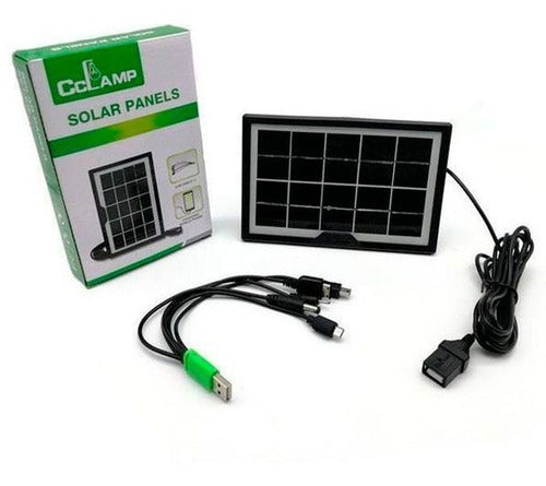 Cargador Solar de celulares y tablets Panel Solar 8 Watt 6 Voltios Ref. CL-680