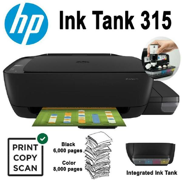 Impresora Multifuncional HP Ink Tank 315 Con Sistema de Recarga Original