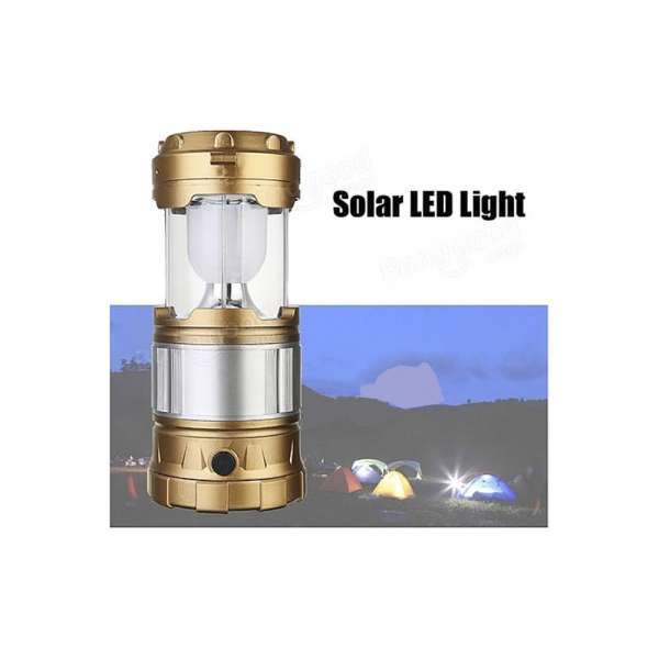 Lampara Linterna Recargable Corriente, Luz Solar 15cm Camping