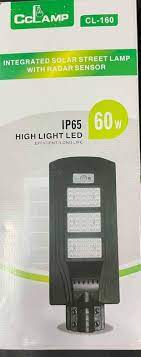 Lampara De Exterior Solar Led 60w con Sensor De Luz Y Soporte Ref. CL-160
