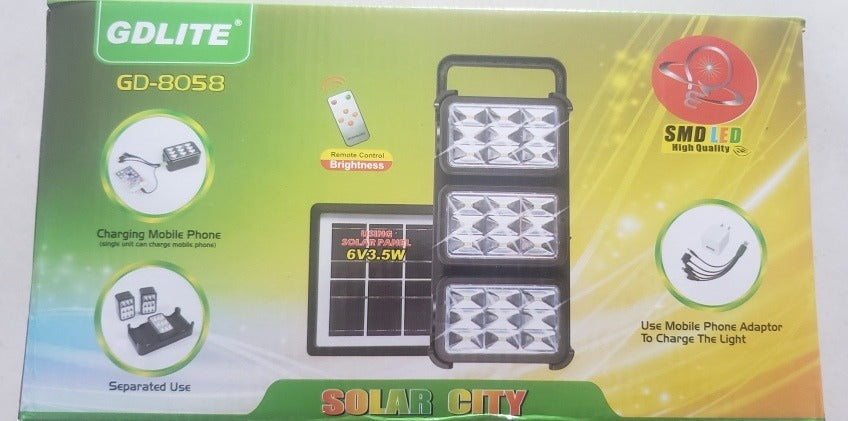 Lampara Powerbank Solar 3 Niveles Control Remoto.