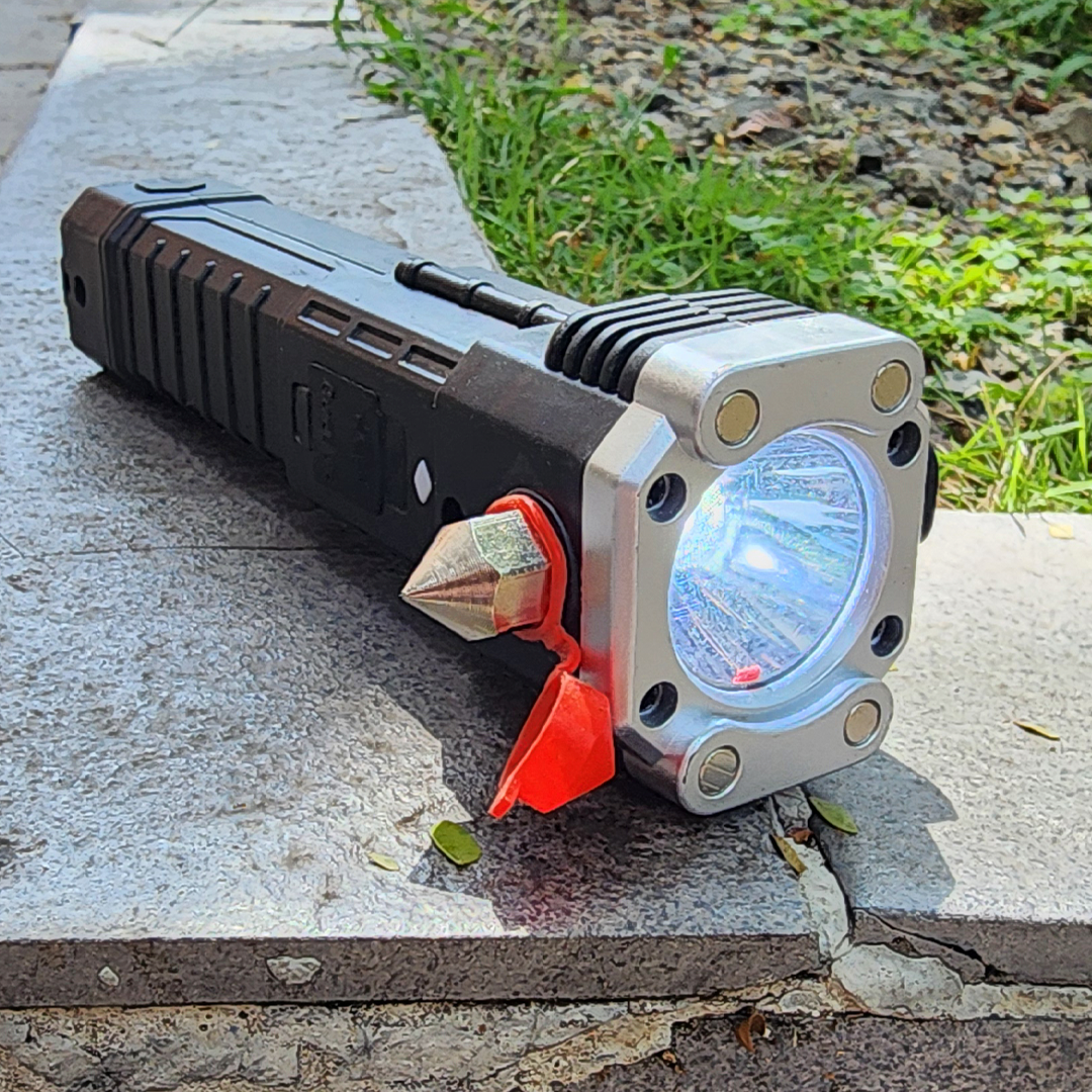 🔦 Linterna Táctica 4 en 1 Recargable LED | Potencia, Rescate y Versatilidad 🛠️✨