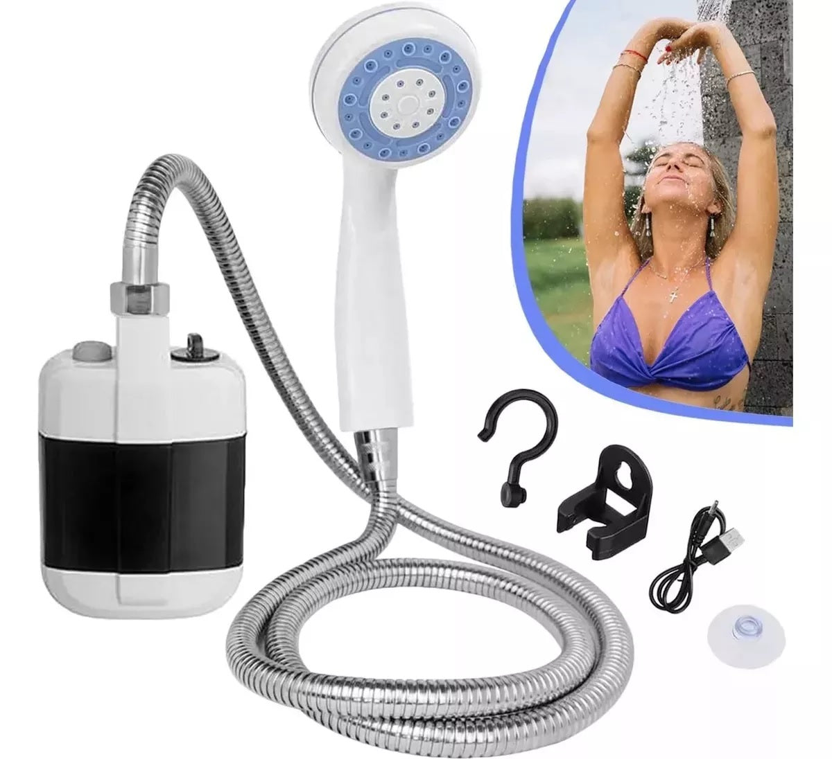 🌊🚿Ducha Portátil, ¡La Solución Perfecta Durante el Racionamiento de Agua 🚿 ¡Dúchate fácil, ahorra agua 💧 y olvídate de la totuma! 🪣! 🚿🌊