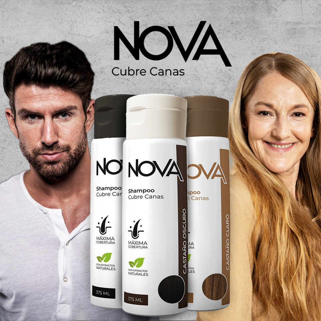 💇‍♂️ Nova Shampoo Cubre Canas - Renueva Tu Estilo al Instante | OFERTA SOLO POR HOY 50% OFF - 2x $69.900