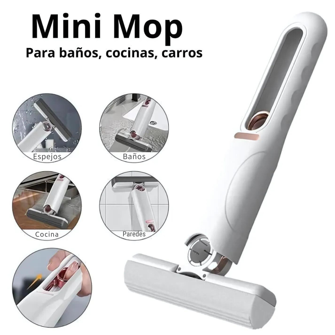 💧 Mini Mop Potente: Limpia y Exprime con Una Sola Mano 🚫