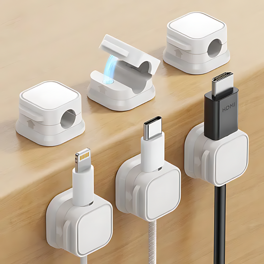 Clips Magnéticos 🧲 ajustables para organización de Cables 🔌  x 6 Unidades