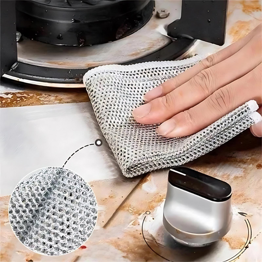 ✨Clean Plus: Paños metálicos adiamantados para Limpieza Profunda que cuida tus utensilios mas delicados🧽 x 5 Unds