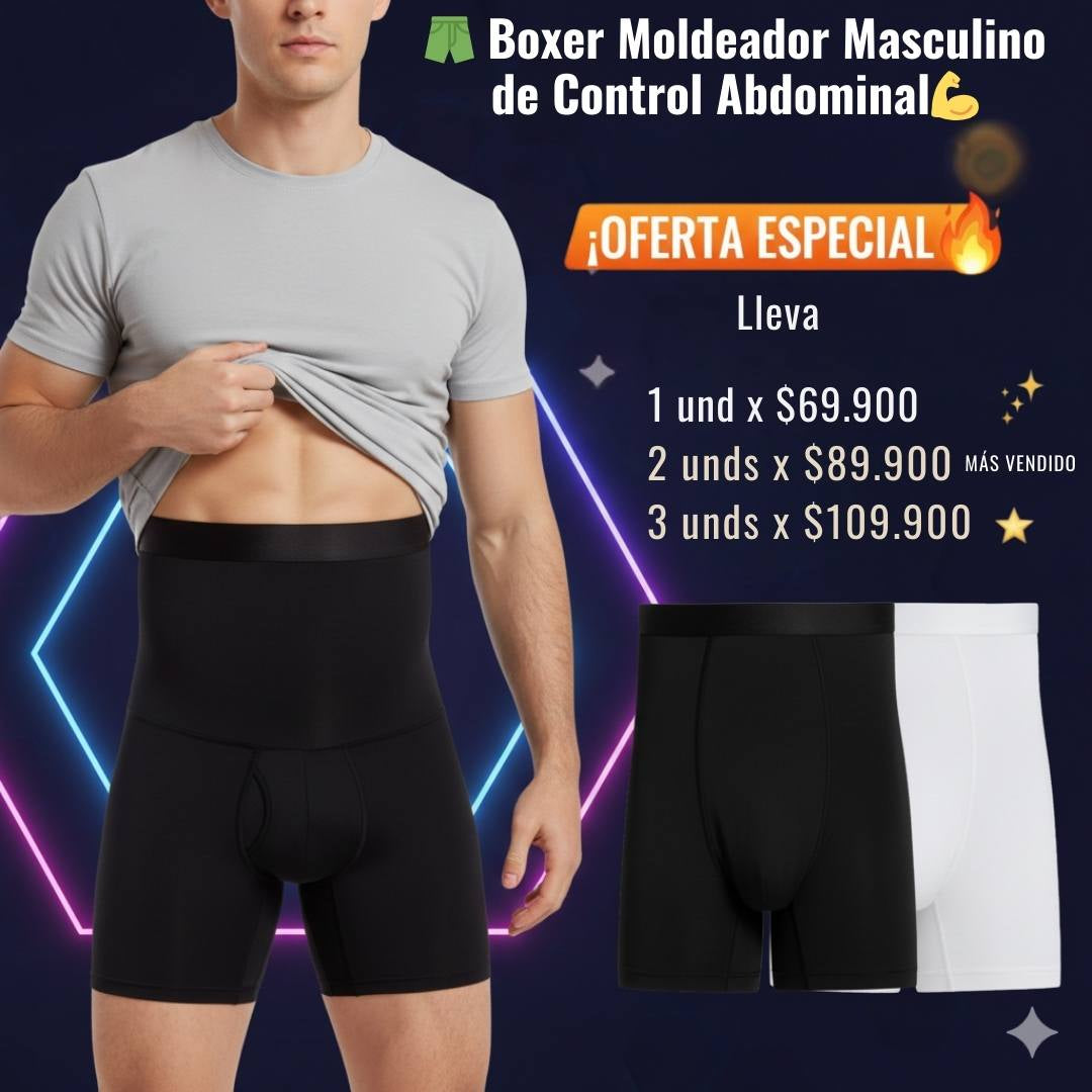 🩳 FirmeX : Boxer Moldeador Masculino de Control Abdominal💪