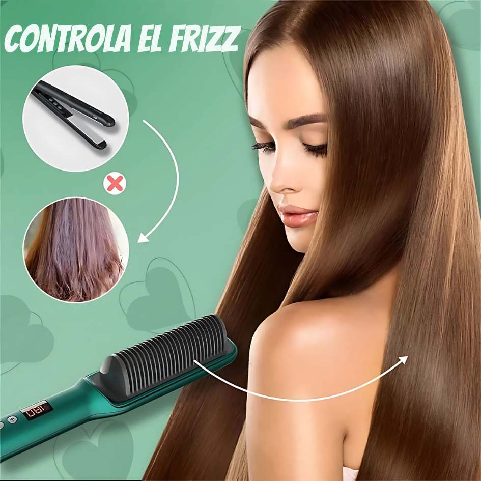 ✨ Cepillo Alisador Pro Ionic ✨ ¡Transforma tu cabello en segundos! 🌟 Sin frizz, sin daño, solo un estilo perfecto. 💁‍♀️