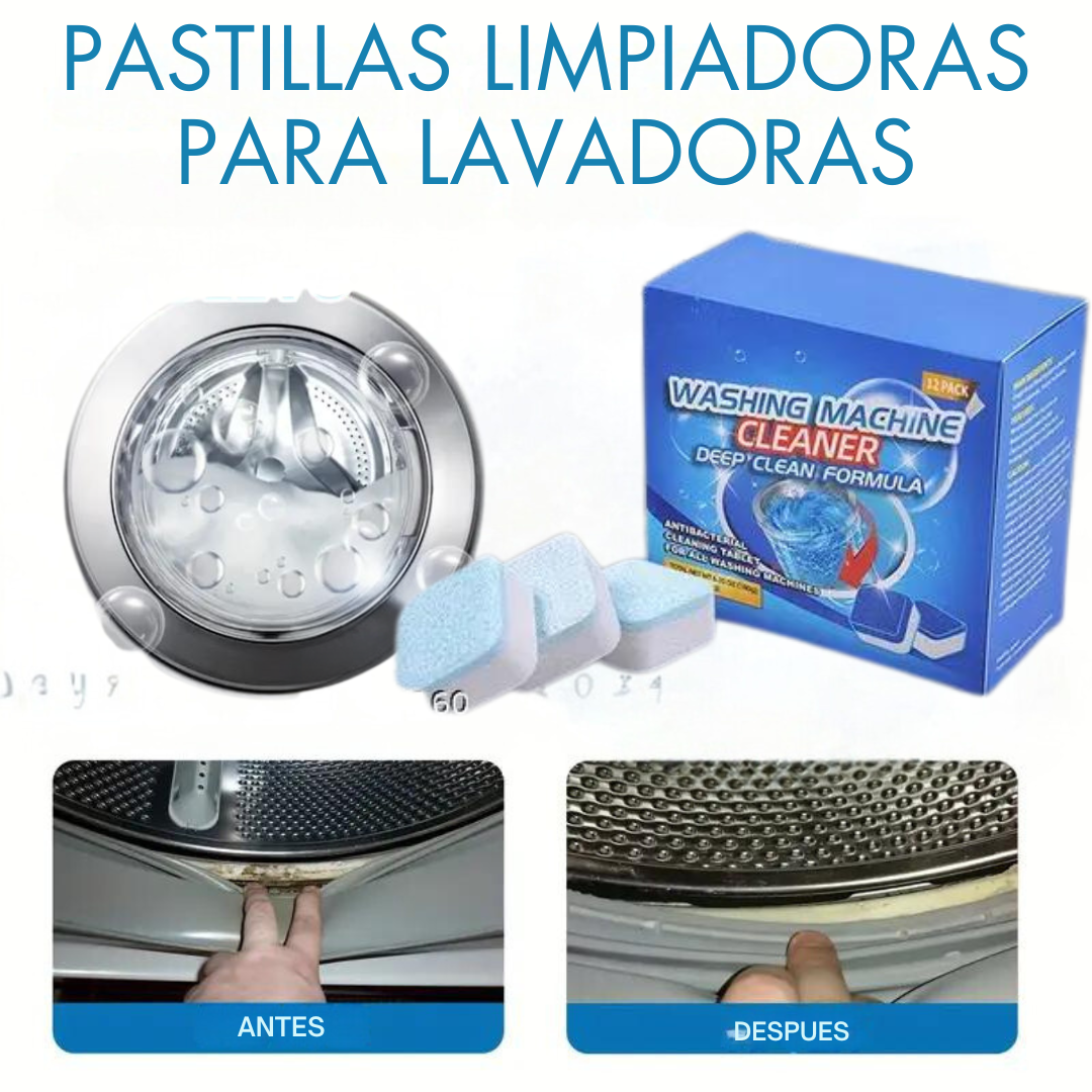 🧼 Washing Machine Cleaner : Pastillas de Limpieza para Lavadoras x 12 unds☘️