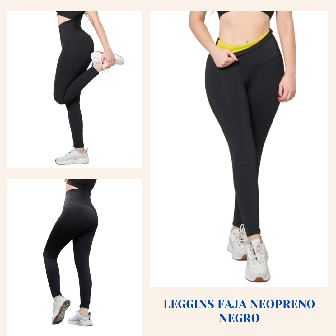 ¡Leggins con Faja de Neopreno de alta calidad! Acción Térmica Localizada (Suda hasta 4 veces más) ,🔥OFERTA de HOY Compra 2 Leggins x $114.900 y Recibe un Top Negro talla Unica de Regalo 🎁