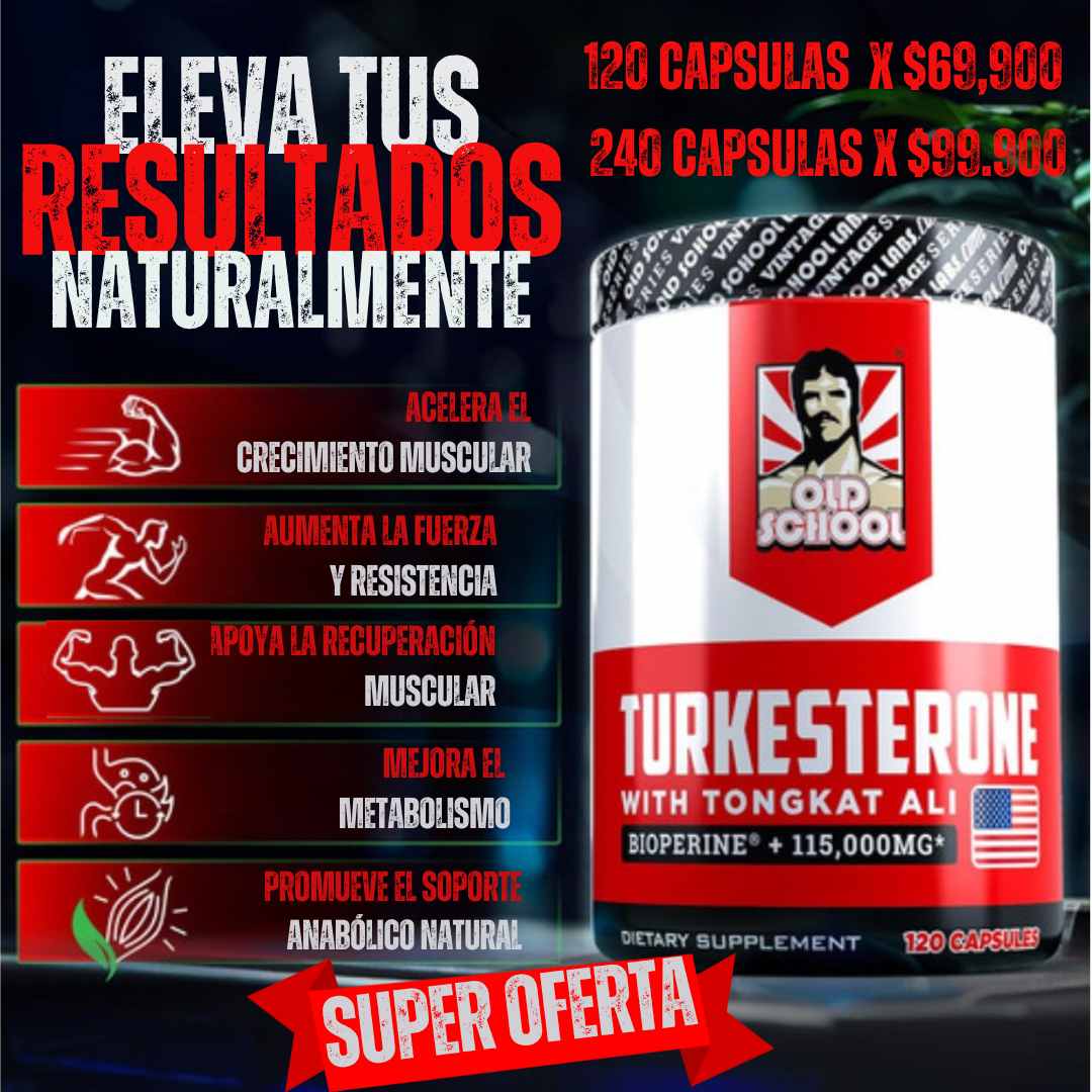 Turkesterona™ Importada – Fórmula Premium para Hombres Exigentes 🏆 120 Cápsulas x 69.900
