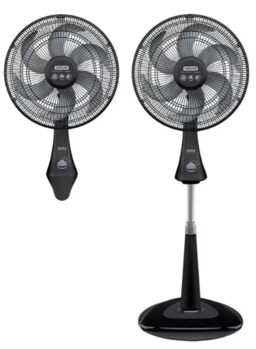 Ventilador Samurai 2 En 1 Comfort Maxx 18"  Negro