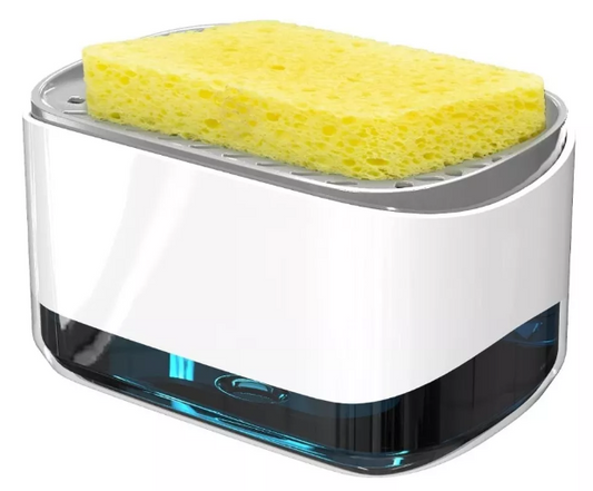 Dispensador De Jabón De Loza con Escurridor y Esponja