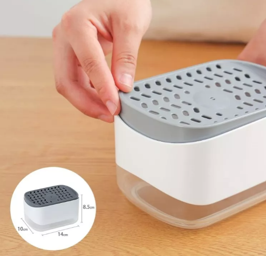 Dispensador De Jabón De Loza con Escurridor y Esponja