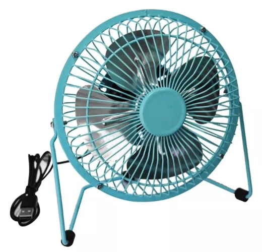 Mini Ventilador Metálico de 6" Portátil de Cable Usb. Ref :HJ-T-18-1