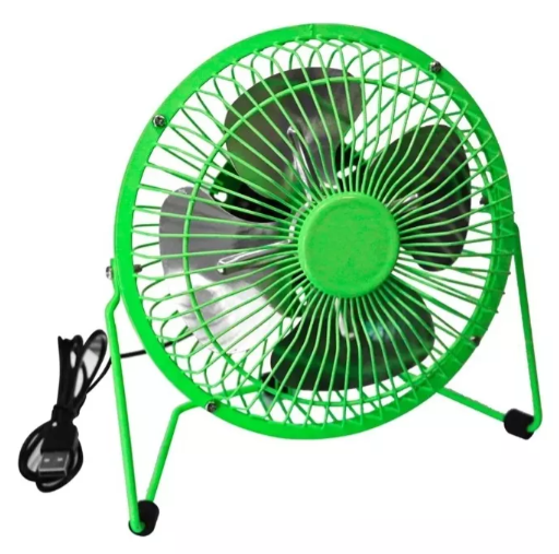 Mini Ventilador Metálico de 6" Portátil de Cable Usb. Ref :HJ-T-18-1