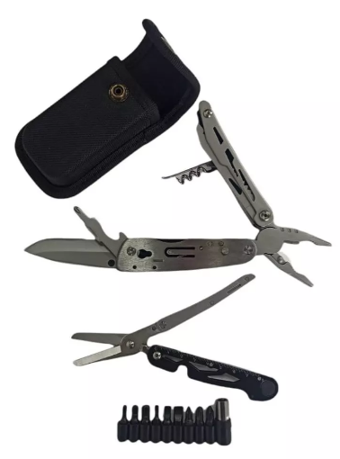 Multiherramienta Alicate Multiusos y Destornilladores con Estuche