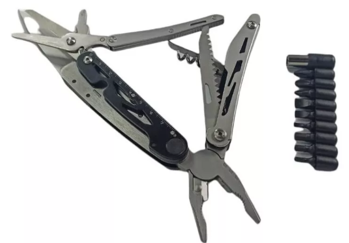 Multiherramienta Alicate Multiusos y Destornilladores con Estuche