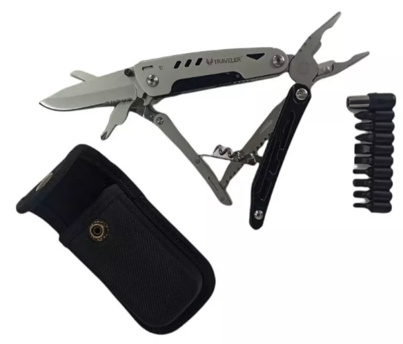 Multiherramienta Alicate Multiusos y Destornilladores con Estuche
