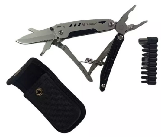 Multiherramienta Alicate Multiusos y Destornilladores con Estuche