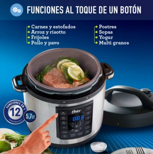 Multi-Olla Bioceramic Oster con 12 Funciones