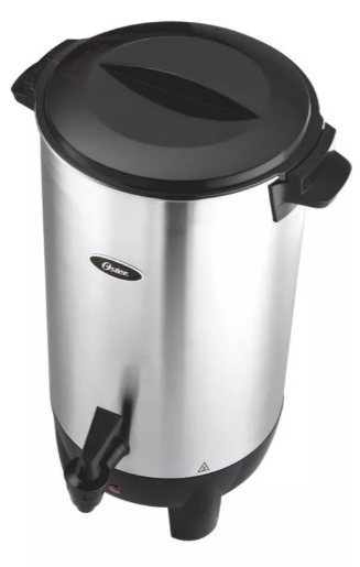 Cafetera Percoladora Oster de 35 Tazas en Acero Inoxidable
