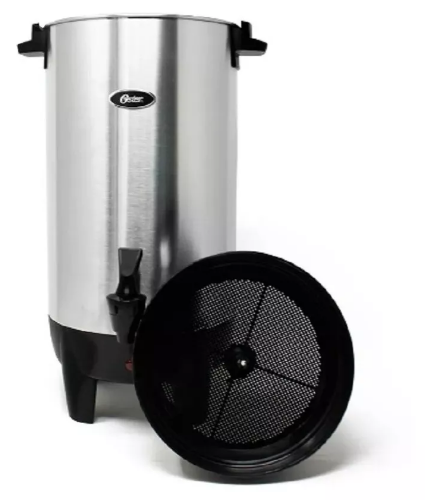 Cafetera Percoladora Oster de 35 Tazas en Acero Inoxidable