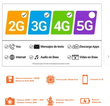 Celular Xiaomi Redmi 12 128GB 8 Ram Negro