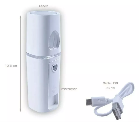 VAPORIZADOR FACIAL RECARGABLE DE 20ML