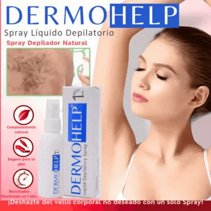 🧴 Spray Depilatorio Dermohelp® 120g – ¡Llévate uno de 60g GRATIS! Elimina el vello sin dolor, sin irritación y en minutos ✅