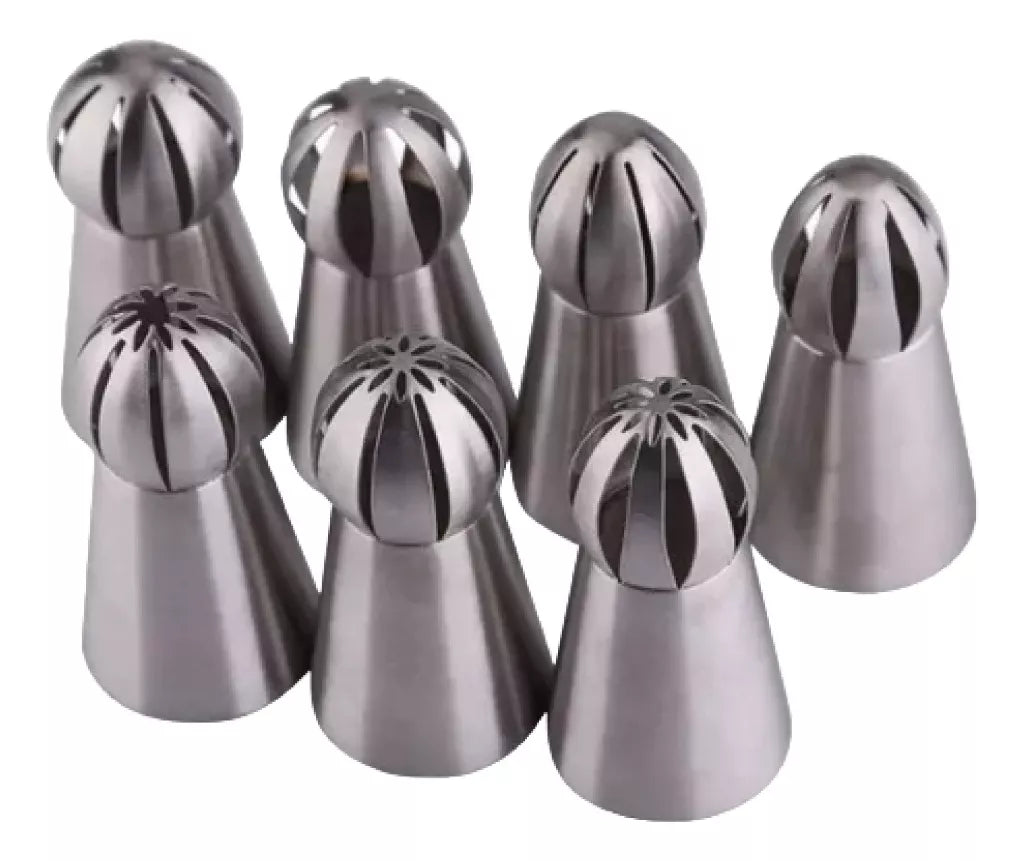 Kit Decorador de Pasteles con 7 Boquillas, Acople y Manga