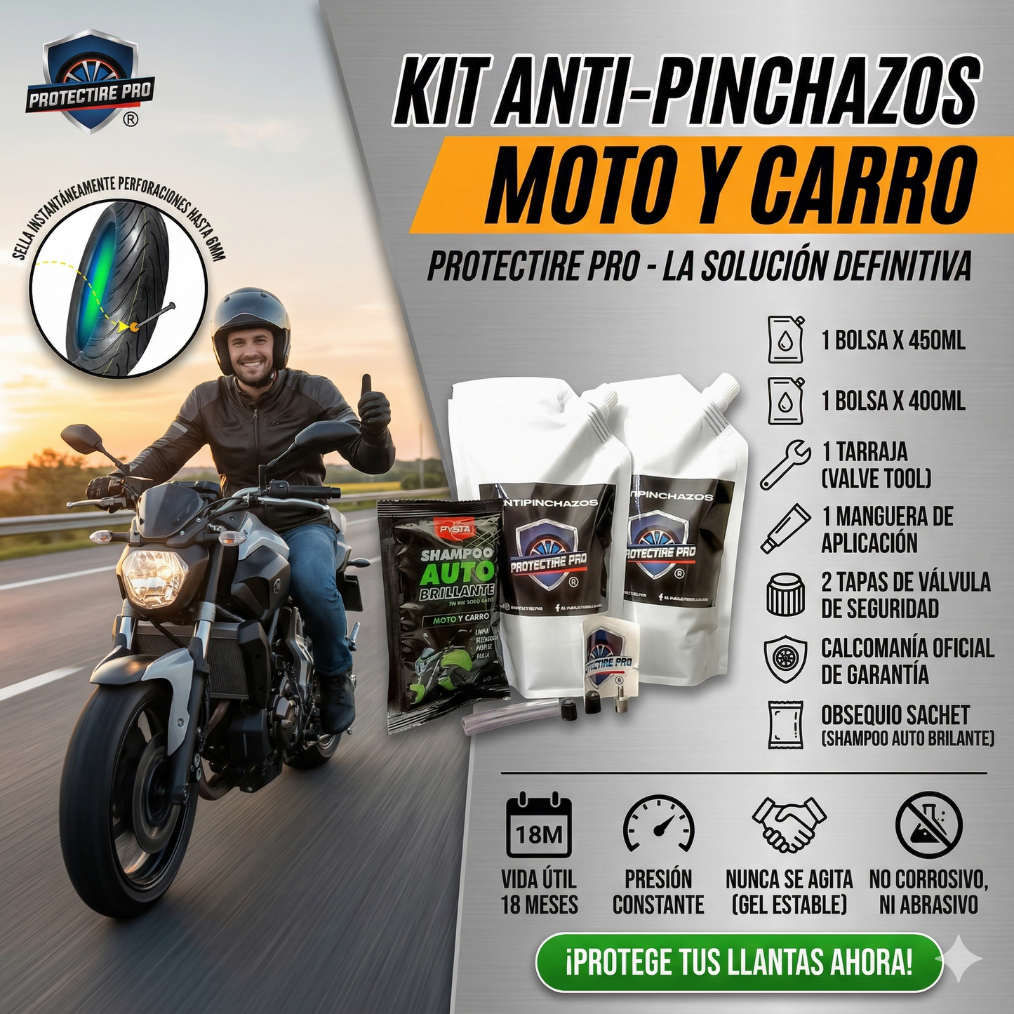 Protectire Pro. Kit Antipinchazos