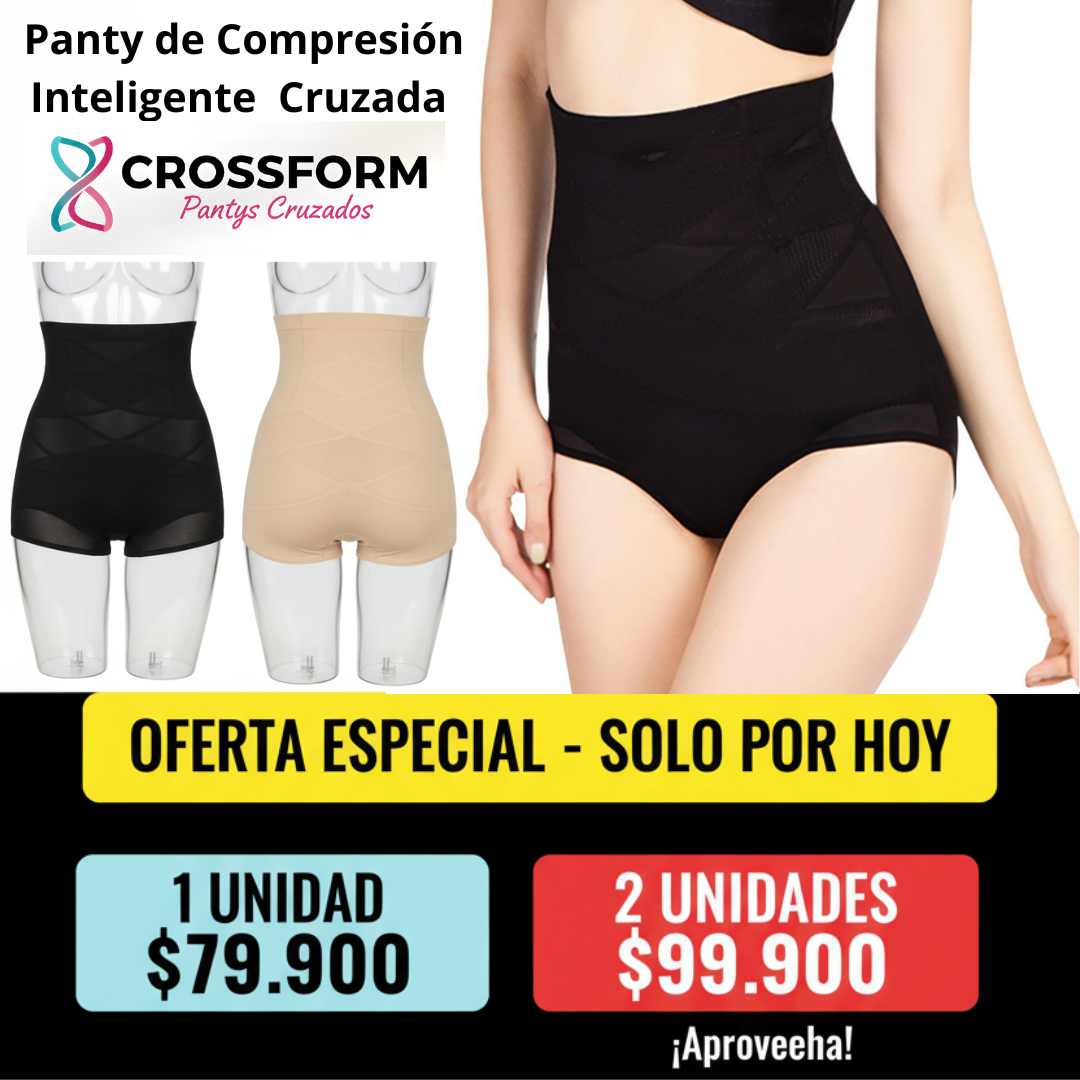 👗 Panty de Compresión Inteligente  Cruzada Crossform® – Luce y siéntete increíble