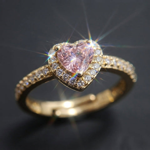 Anillo Corazón de Cristal