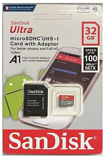 Memoria Micro Sd Sandisk Ultra 32gb Clase 10 Original