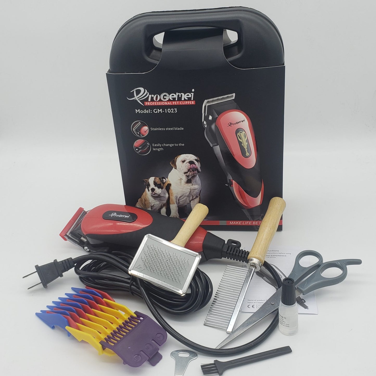 Kit Peluquera Para Mascotas Gemei Gm-1023, Afeitadora Canina