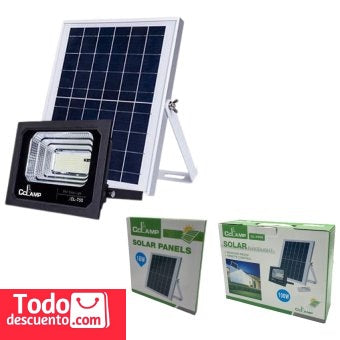 Reflector Led 50w Solar Luz Blanca con Control Cclamp Ref. CL-730s