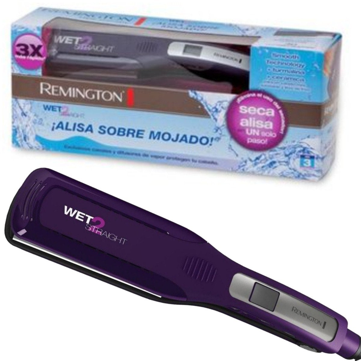 Plancha Ancha Remington Pelo Húmedo Plancha Sobre Mojado S8001
